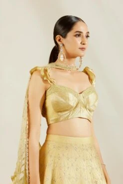 Tea Green Laser Cut Lehenga 12 Tea Green Laser Cut Lehenga -Lillys Clothing Shop st feb. 2021 ADAARA COUTURE 8079