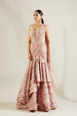 Chateau Rose Drape Saree 9 Chateau Rose Drape Saree -Lillys Clothing Shop st feb. 2021 ADAARA COUTURE 8414