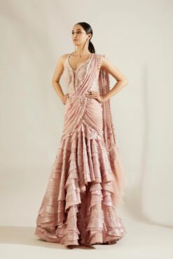 Chateau Rose Drape Saree 11 Chateau Rose Drape Saree -Lillys Clothing Shop st feb. 2021 ADAARA COUTURE 8418