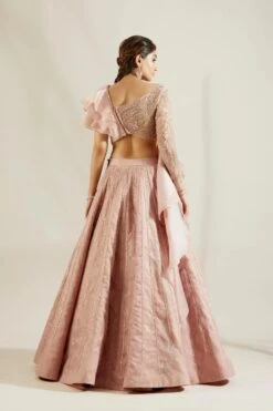 Soft Pink Ruffle Blouse With Skirt -Lillys Clothing Shop st feb. 2021 ADAARA COUTURE 8467