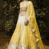 Yellow Hand Embroidered Lehenga Set -Lillys Clothing Shop szgfgh