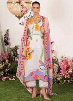 Vanilla Bloom Kurta Pant And Dupatta Set