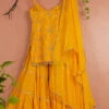 Warm Yellow Sequin Sharara Set